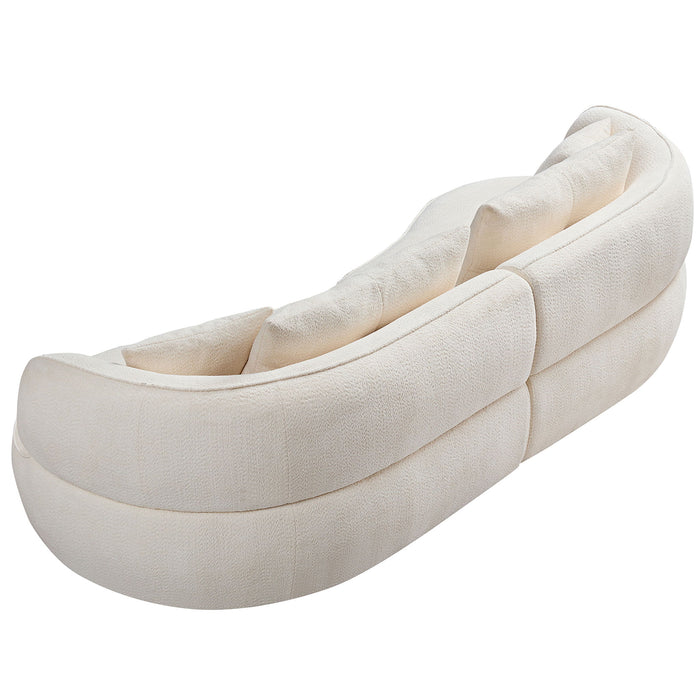 Modular Sofa, Durable Fabric, Solid Wood Frame, High Density Sponge Padding, Seating For 4