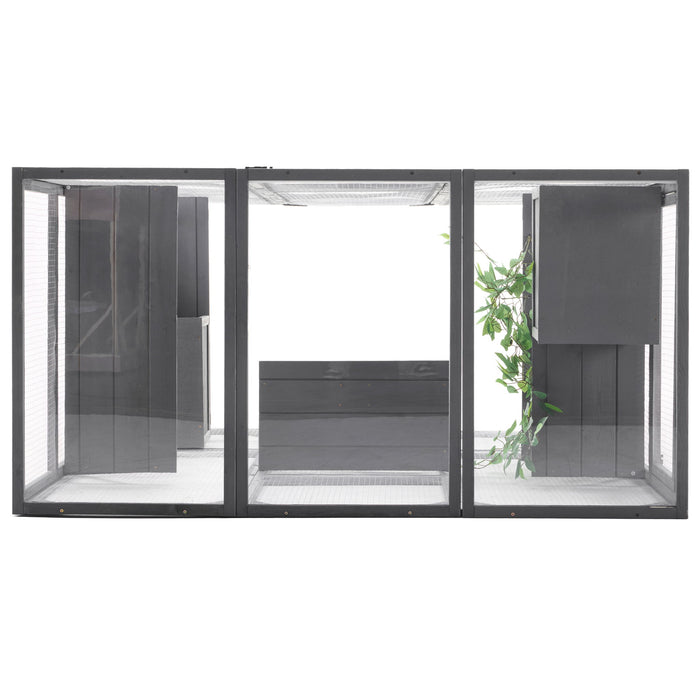 Outdoor Cat House, Diy Cat Enclosure Catio With Double Enter Doors