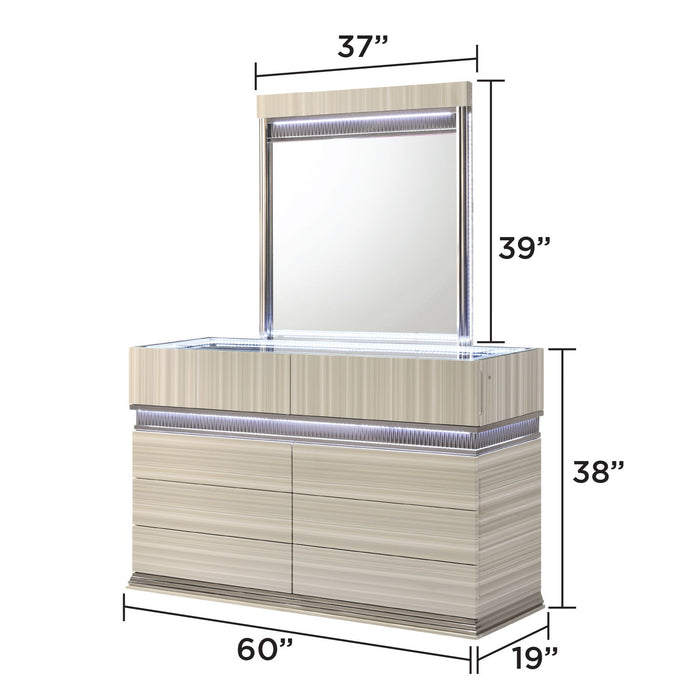 Leonor - 6 Drawer Dresser - Gray