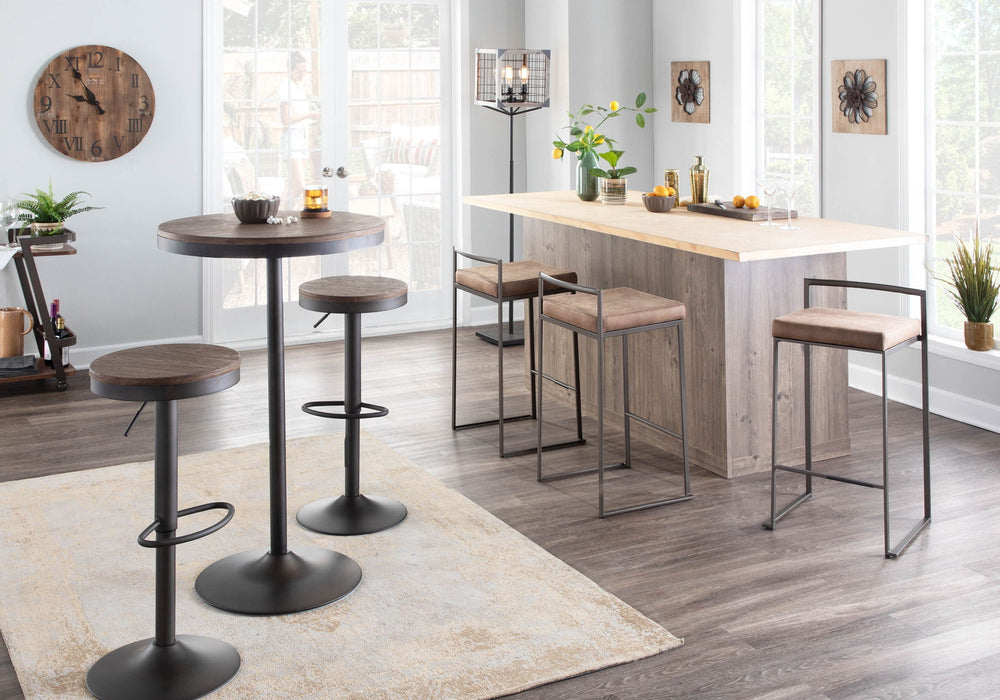 Dakota - Industrial Design Adjustable Barstool (Set of 2)