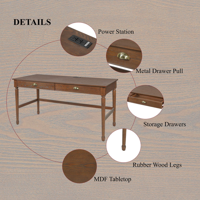 Modern Writing Desk With Drawers For Home Office