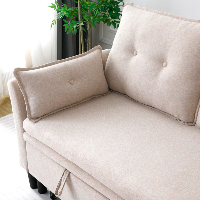 L-Shaped Reversible Chaise Sectional Sofa With Storage