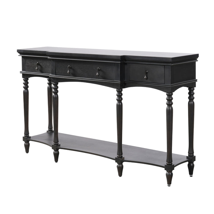 Retro Console Table With 3 Soft Close Drawers