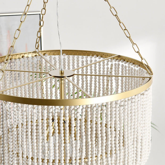 Amanda - Beaded Chandelier - White