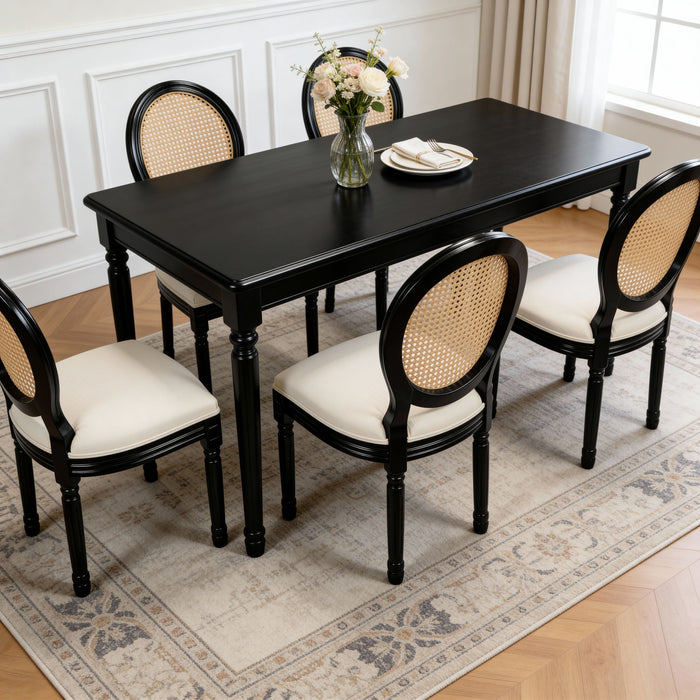 French Country Dining Chairs With Round Back (Set of 2)