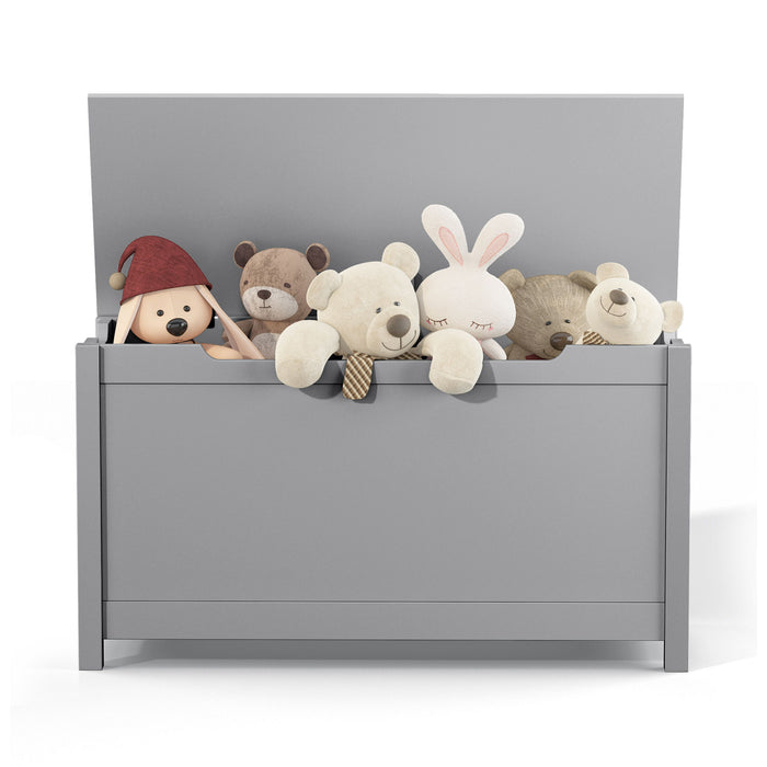 Toy Box Storage With Safety Hinged Lid