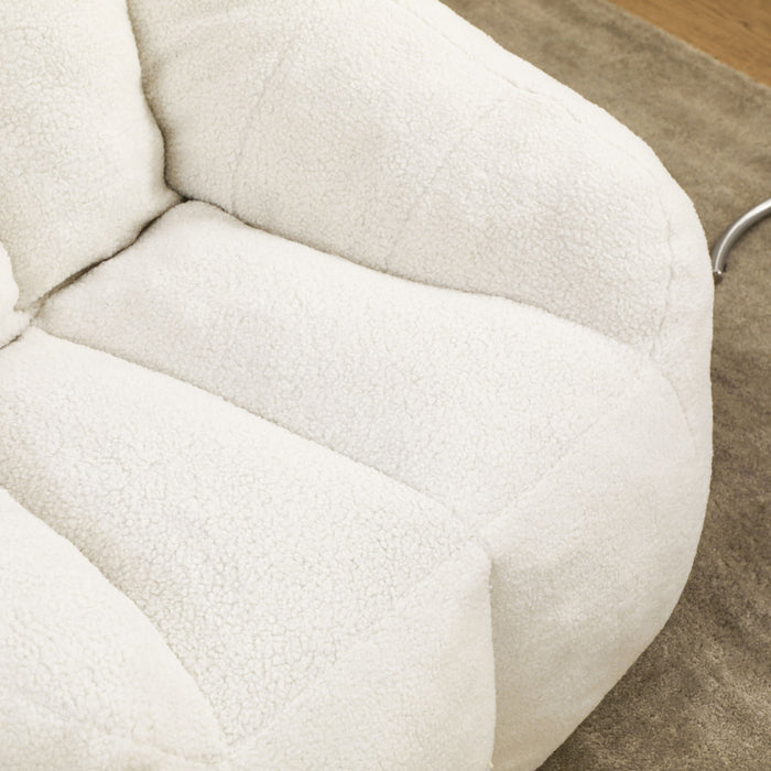 Comfy Bean Bag Chair With Memory Foam Filler, Tufted Soft