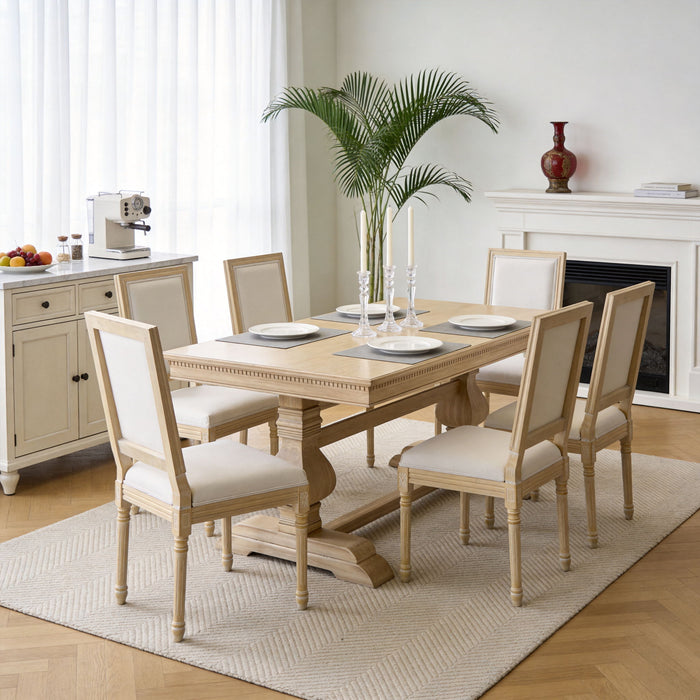Dining Chairs With Upholstered Square Back (Set of 2)