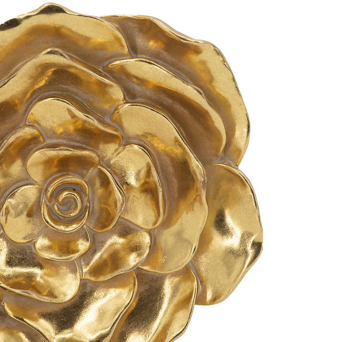 Rose Hanging Wall Accents (Set of 2) - Gold