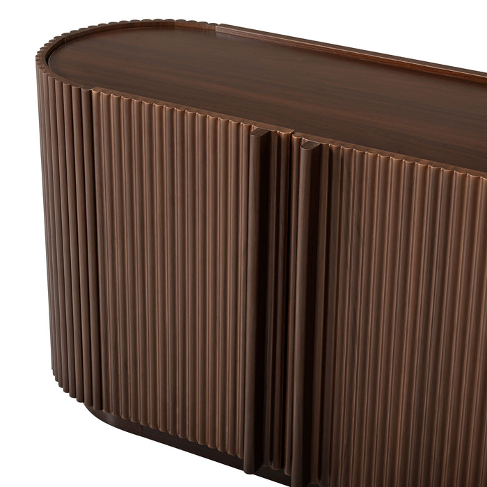 TV Stand With Fluted Tambour Style Door