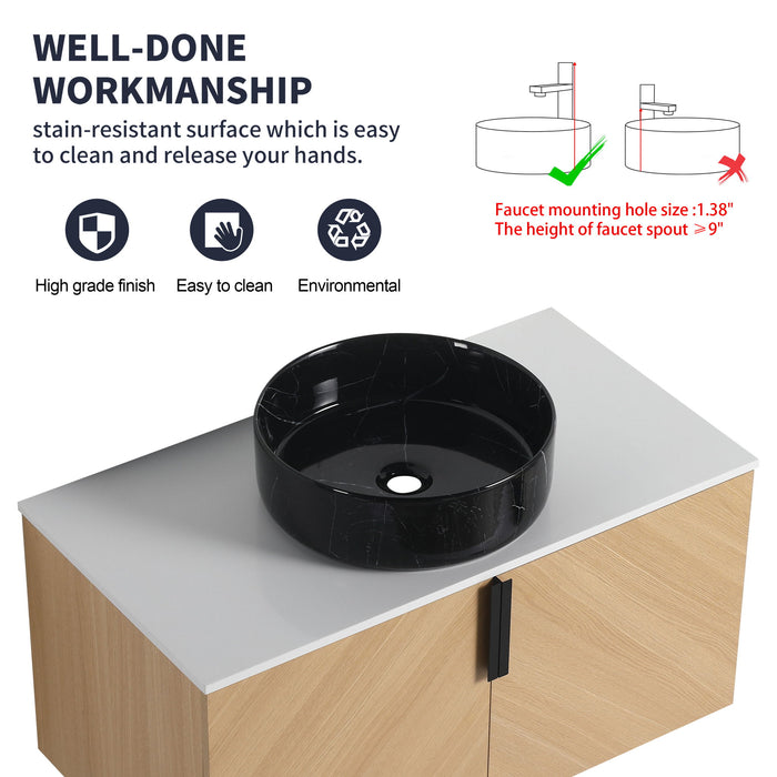 Wall Mounted Bathroom Vanity & Art Sink