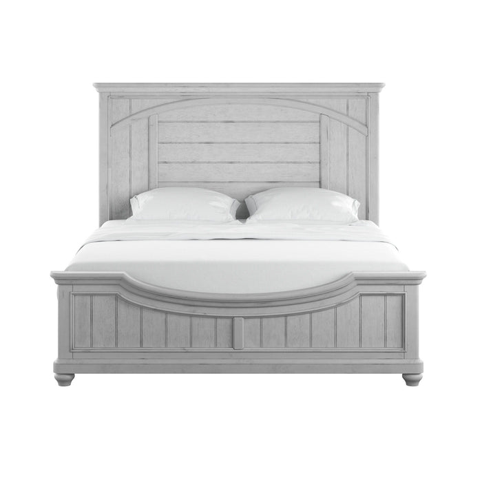 Queen Panel Bed - Gray - Wood