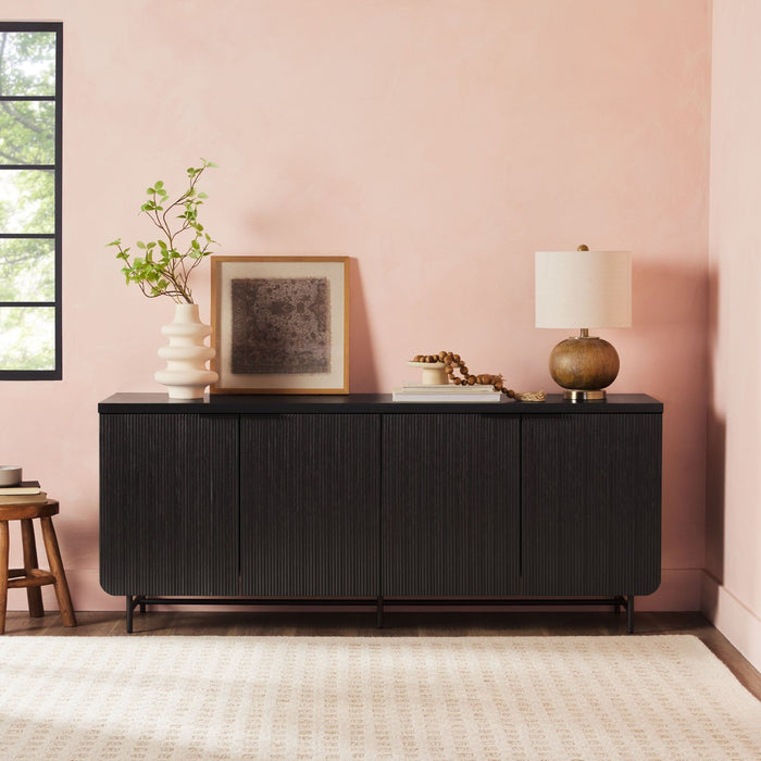 Modern Fluted Door Minimalist Storage Sideboard