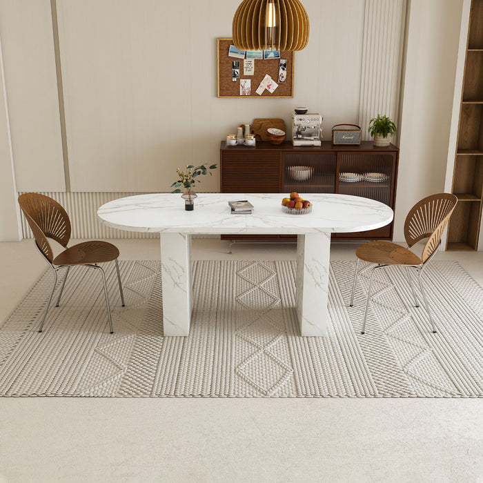 Oval Dining Table - White