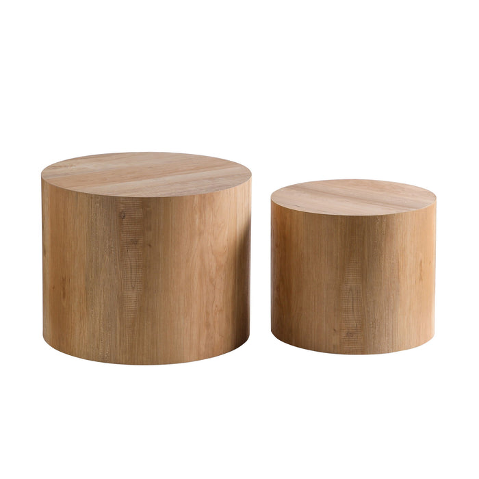 Modern Round Nesting Coffee Table (Set of 2)