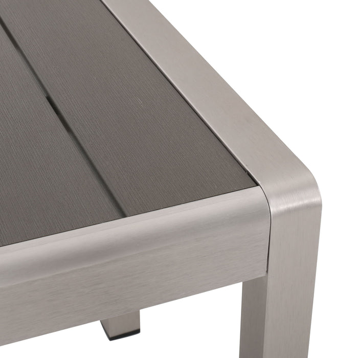 Outdoor Modern Aluminum Dining Bench, Durable And Elegant Design