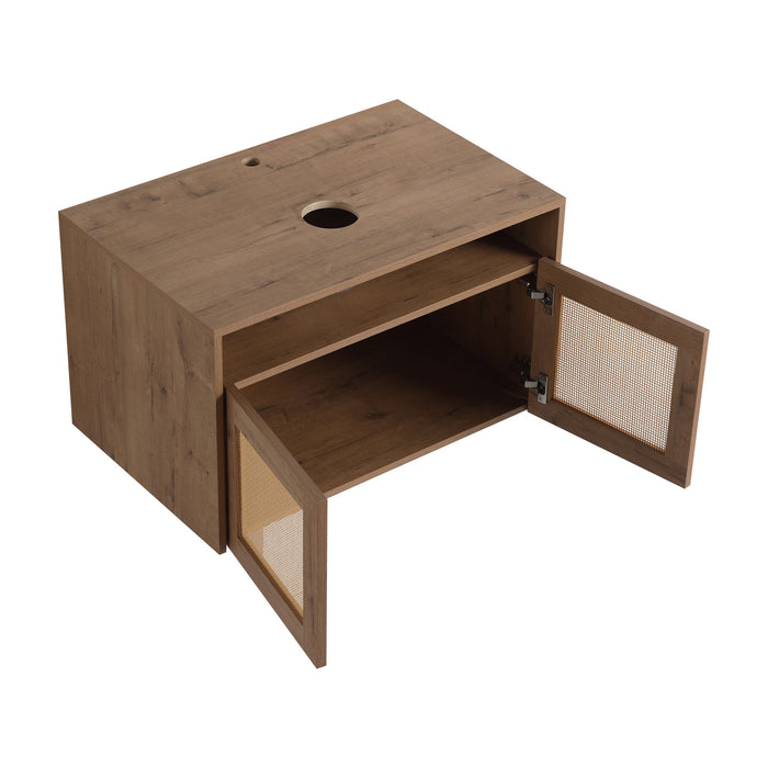 Bathroom Vanity & Art Sink, 2 Soft Close Doors, Float Mounting Design