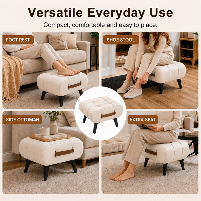Minimalist Footstool With Hidden Storage