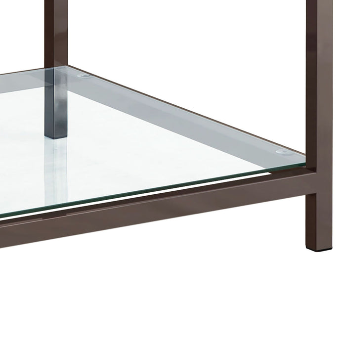 Weston - 1 Shelf Side End Table - Nickel