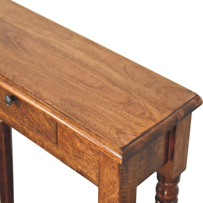 Turned Legs Drawer Console Table