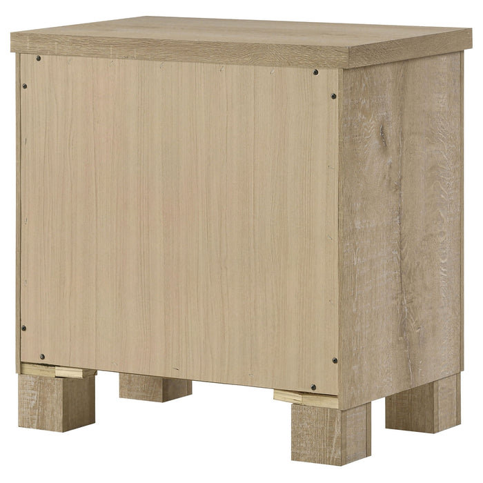 Sansome - 2 Drawer Nightstand Bedside Table - Oak