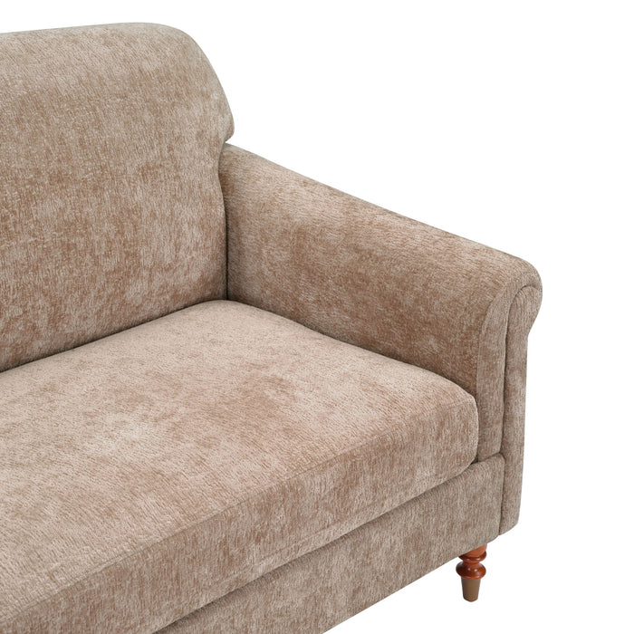 Loveseat Sofa, 2 Seater Couch With Rolled Arms