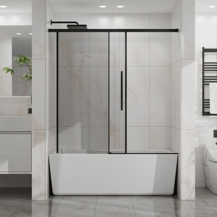 Semi Frameless Tub Sliding Shower Door