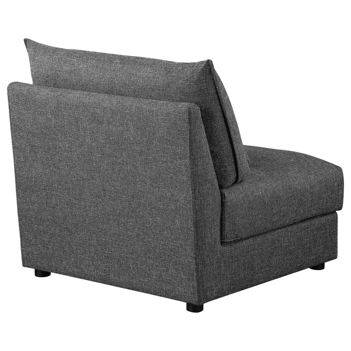 Wakefield - Upholstered Armless Slipper Chair - Black