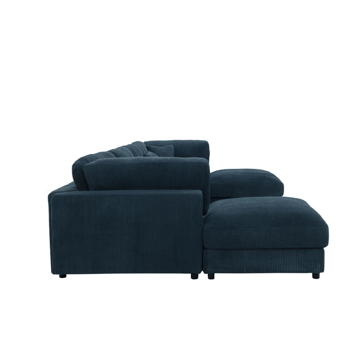 Upholstered Modular Sectional & Custom Configuration And Toss Pillows