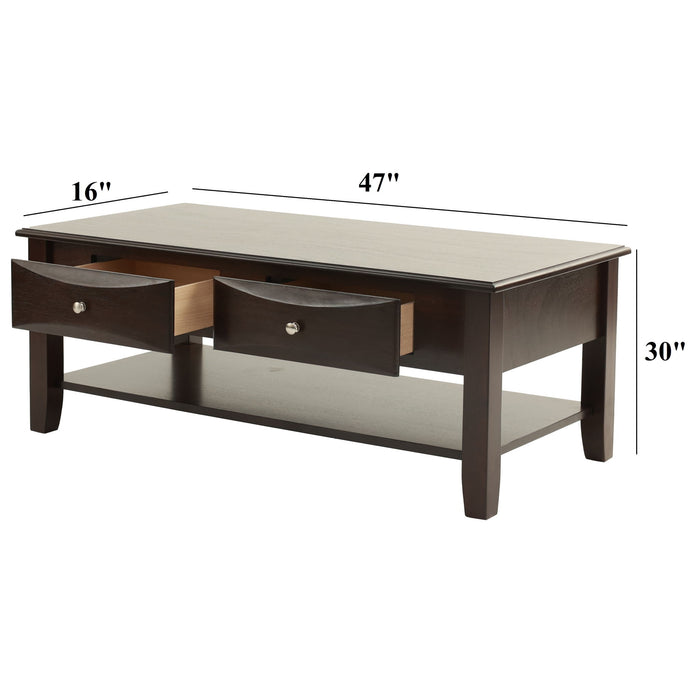 Table Set With Drawers And Open Shelf Storage