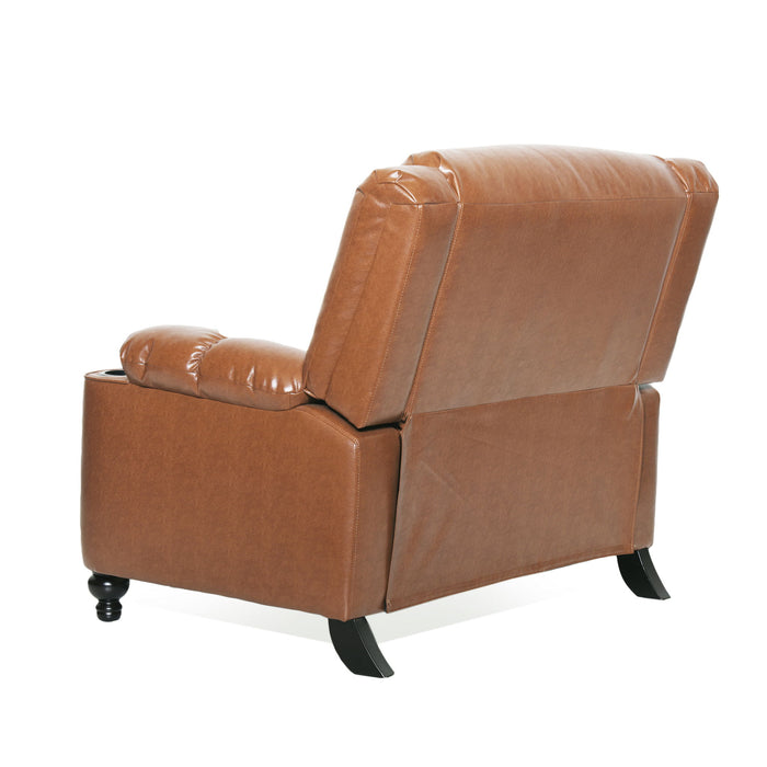 Tufted Design Wide Manual Recliner Chair