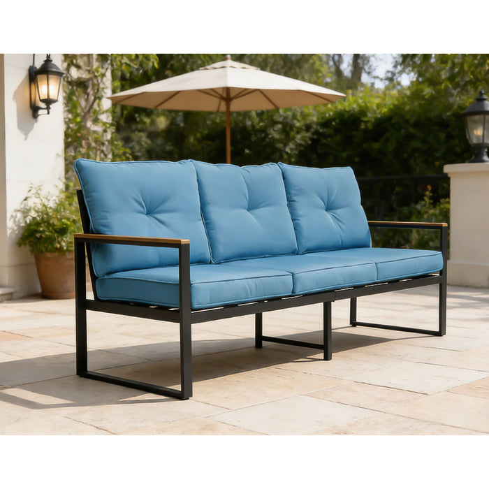 Oversized Outdoor Conversation Set, 5 Seater - Blue