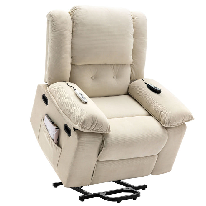 Massage Recliner Power Lift Chair With Adjustable Massage And Heating Function