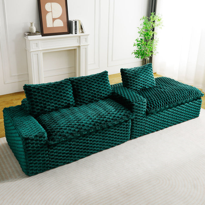 Modular Sofa, Convertible Twin Seat With Chaise Lounge