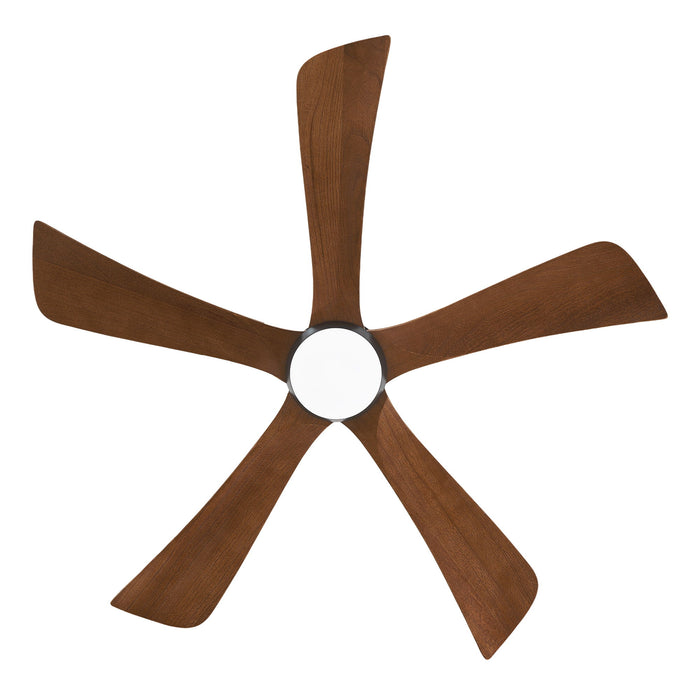5 Blades Ceiling Fan With Lights Remote Control - Matte Black