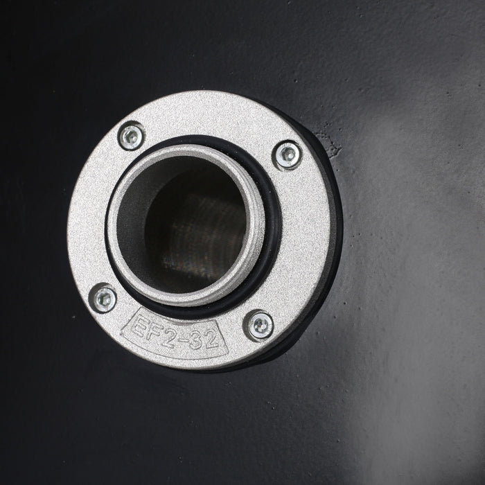 Heavy Duty 5 Gallon Steel Hydraulic Fluid Reservoir Tank With Mounting Foot, 14 Gauge - Black