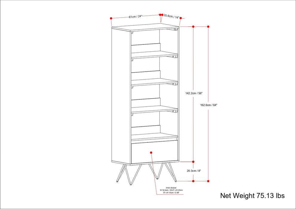 Hunter - Tall Bookcase - Natural