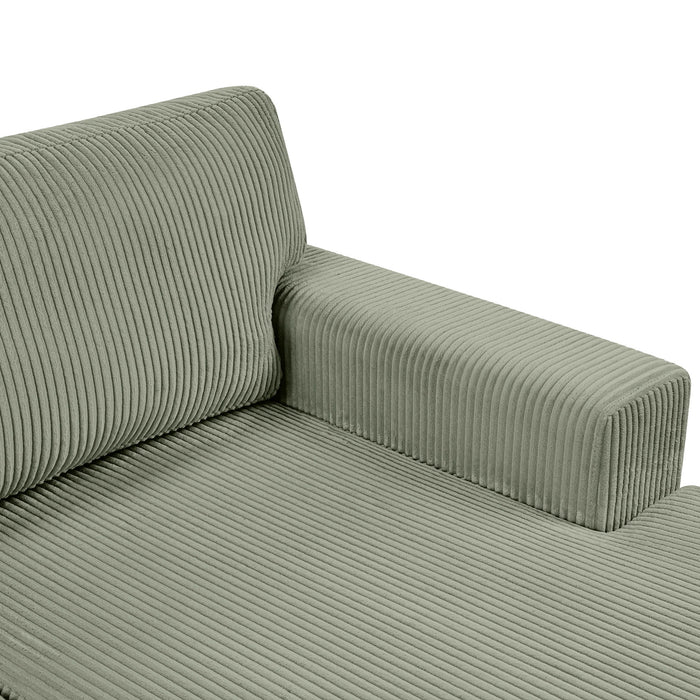 Oversized Sectional U-Shaped Sofa With Chaise Lounge And Three Soft Throw Pillows