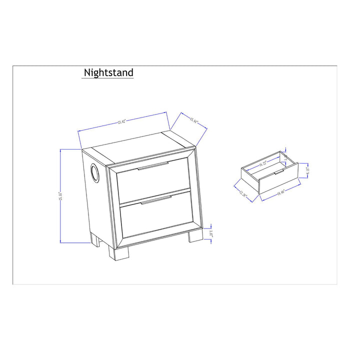 Cllisie - 5 Piece Bedroom Set With Padded Headboard