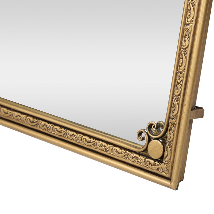 Full Length Mirror With Stand, Floor Standing Dressing - Antique Gold