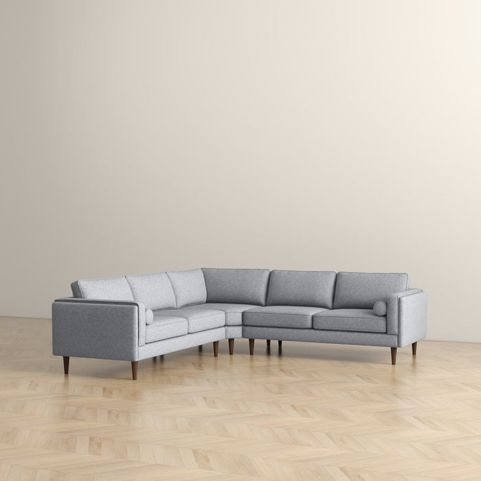 Amber - Corner Sectional Sofa - Light Gray