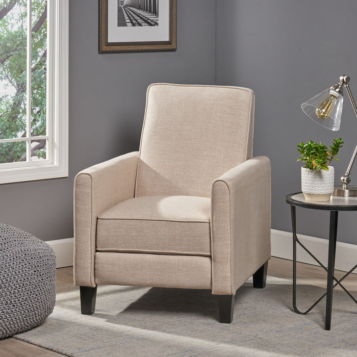 Upholstered Push Back Recliner Chair For Living Room