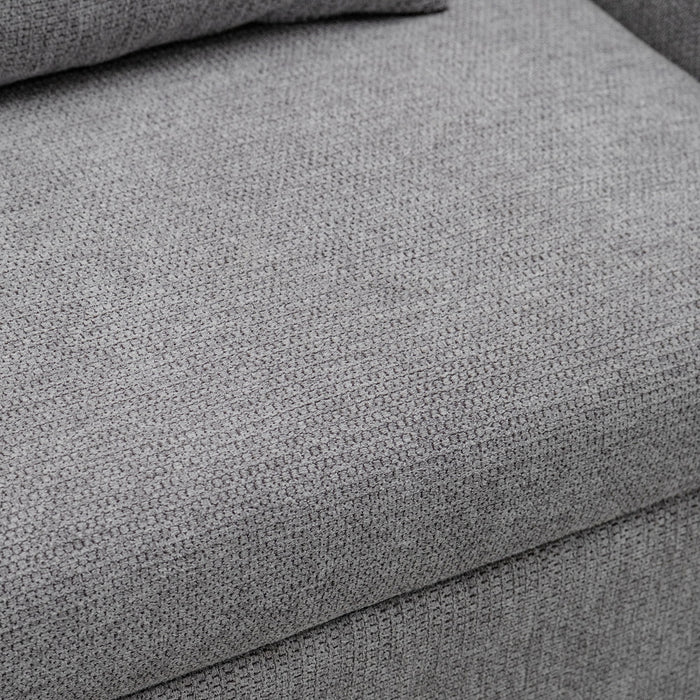 Convertible Single Chair Bed 3 In 1 Sofa With Computer Board And USB Ports - Gray