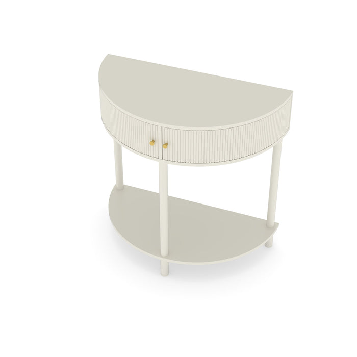Demi Lune - Console Table With 2 Storage Drawers