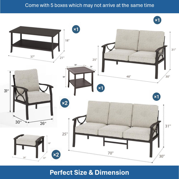 Patio Furniture Set & Coffee Table For Backyard