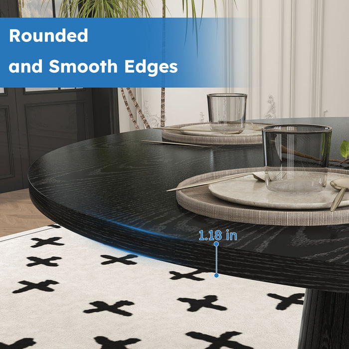 Round Dining Table With Strip Base