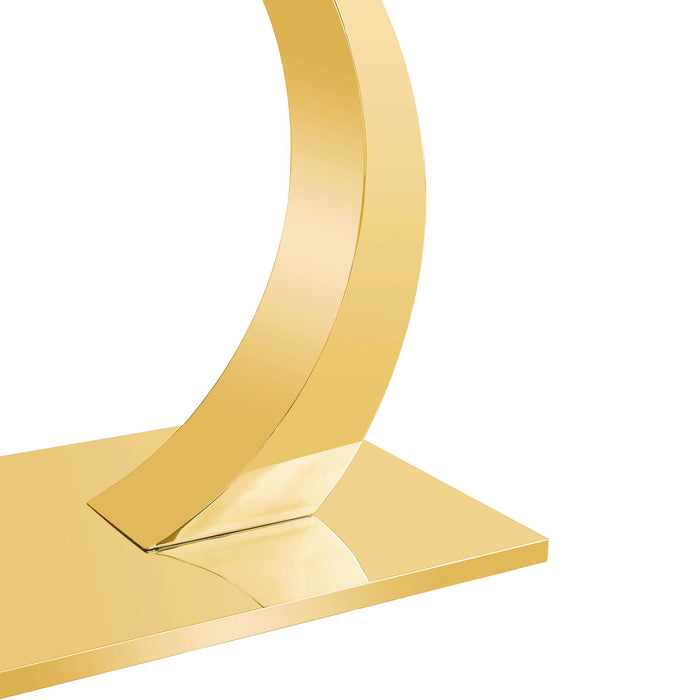 Dining Table For Living Spaces - Gold / Transparent