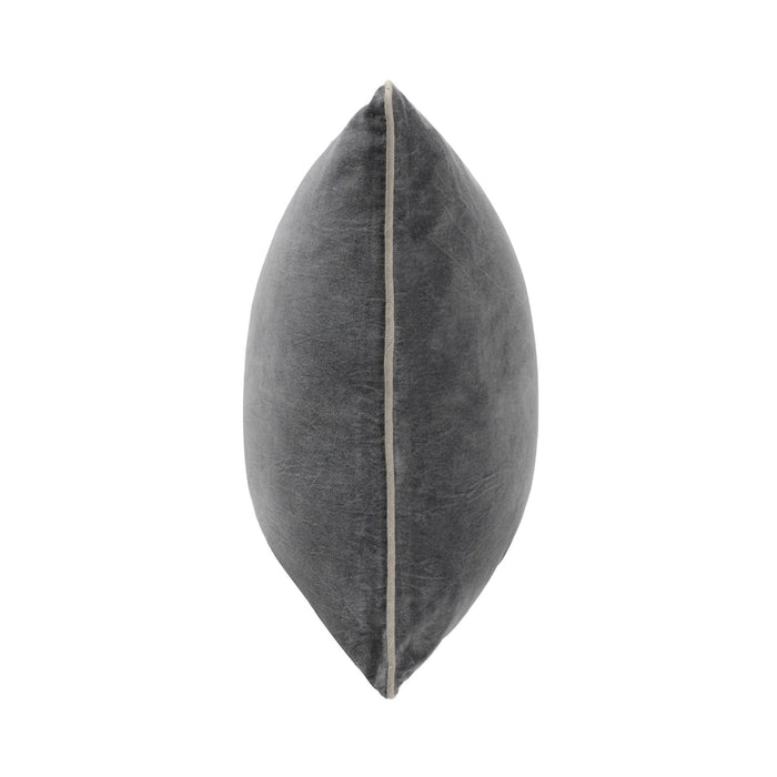 Heirloom Velvet - SLD Pillow - Stone Gray
