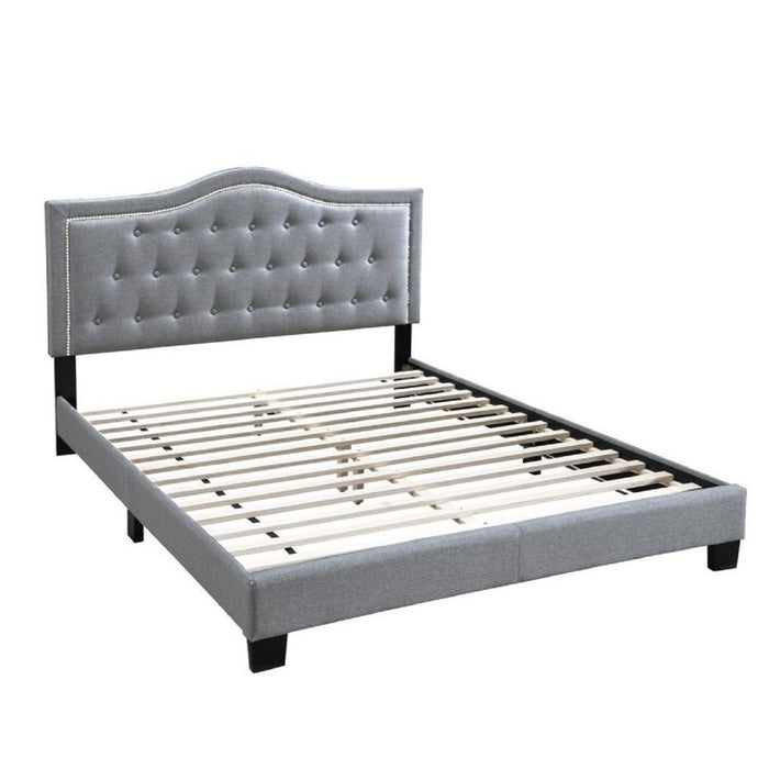 European Style Bed, Button Tufted Headboard