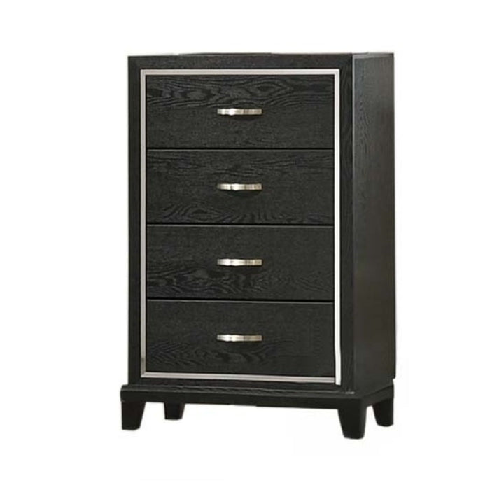 1 Piece Chest Tapered Legs Bedroom Furniture - Black